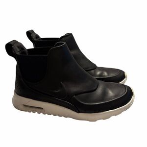 Nike Air Max Thea Mid Black Sail Leather Sneakers 859550-001 Chelsea High Top 7